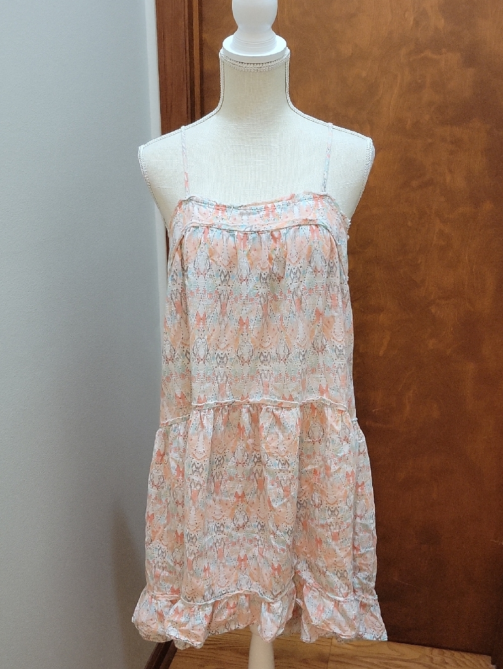 ANTHROPOLOGIE SATURDAY SUNDAY | Cynthia Tiered Dress Cotton Boho - Size M